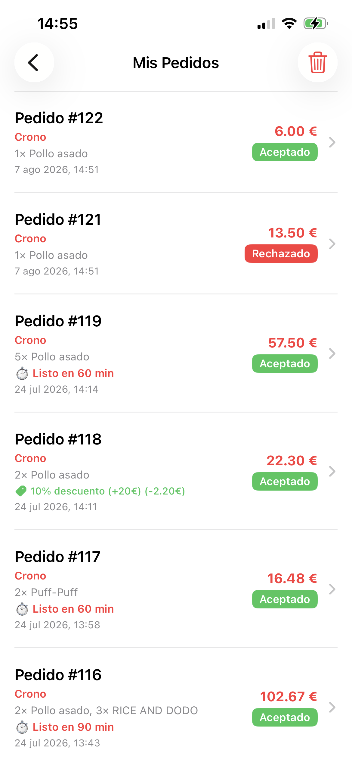 Pedido confirmado 2